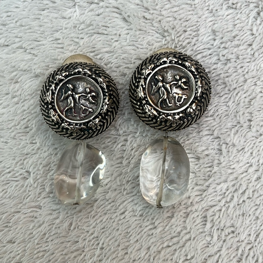 Silver Bauble Earrings unpierced ears put comfort cushion on. You’re welcome.